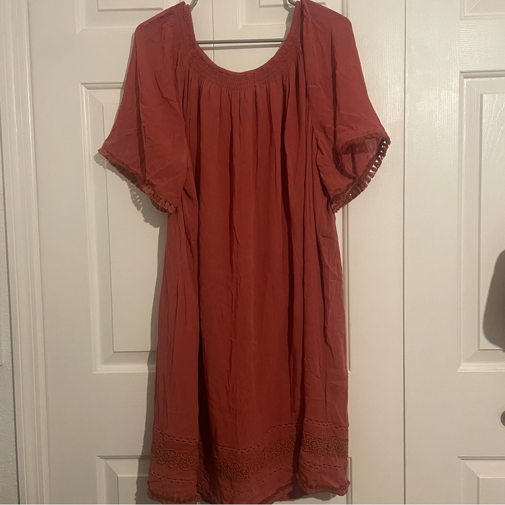 Loft Short Sleeve Off Shoulder Dress
